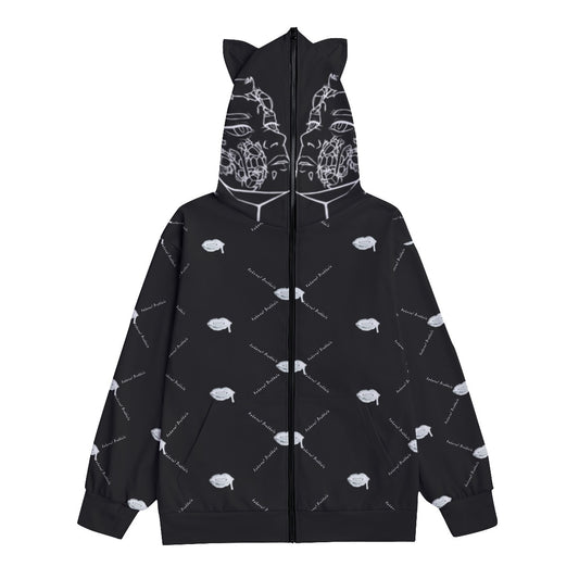 All-Over Print Unisex Pullover Hoodie With Zipper Closure