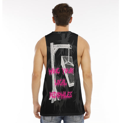 All-Over Print Men's O-neck Long Tank Top