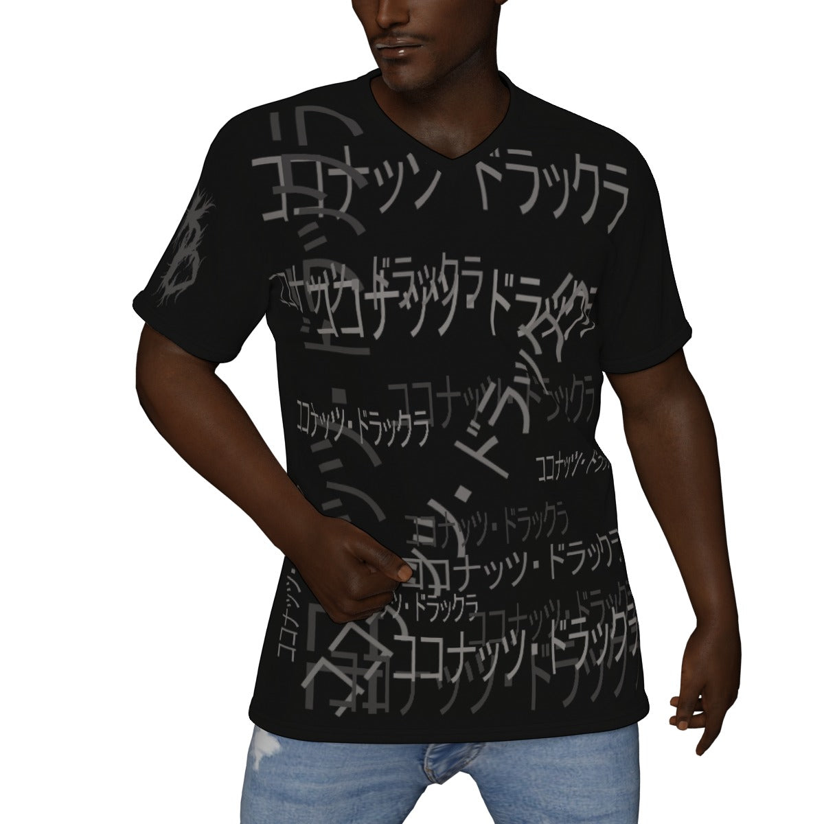 All-Over Print V-Neck T-Shirt