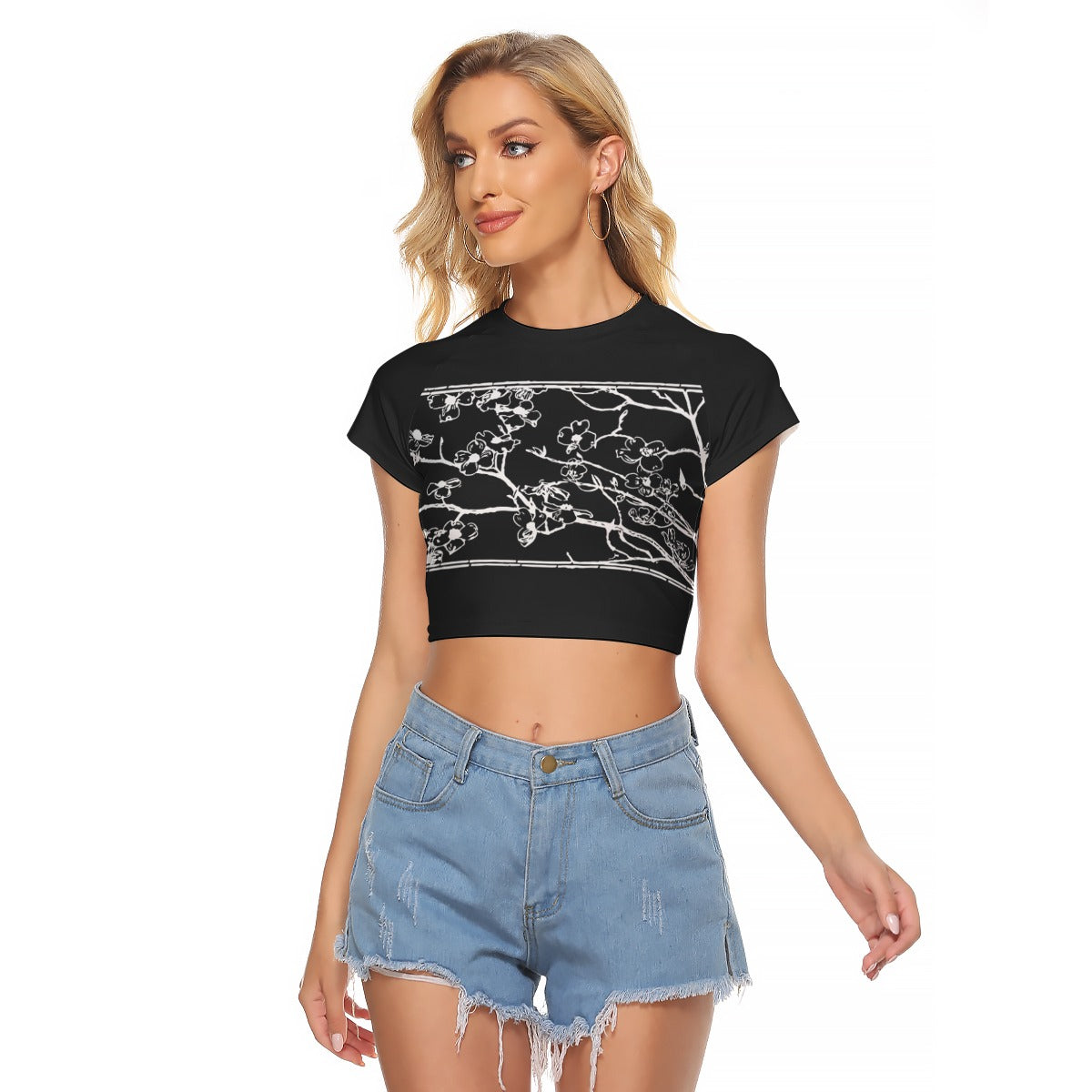 All-Over Print Women's Raglan Cropped T-shirt