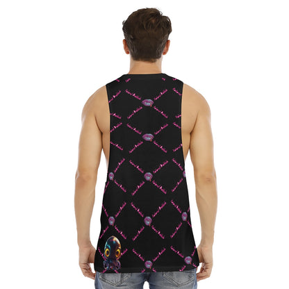 All-Over Print Men's O-neck Long Tank Top