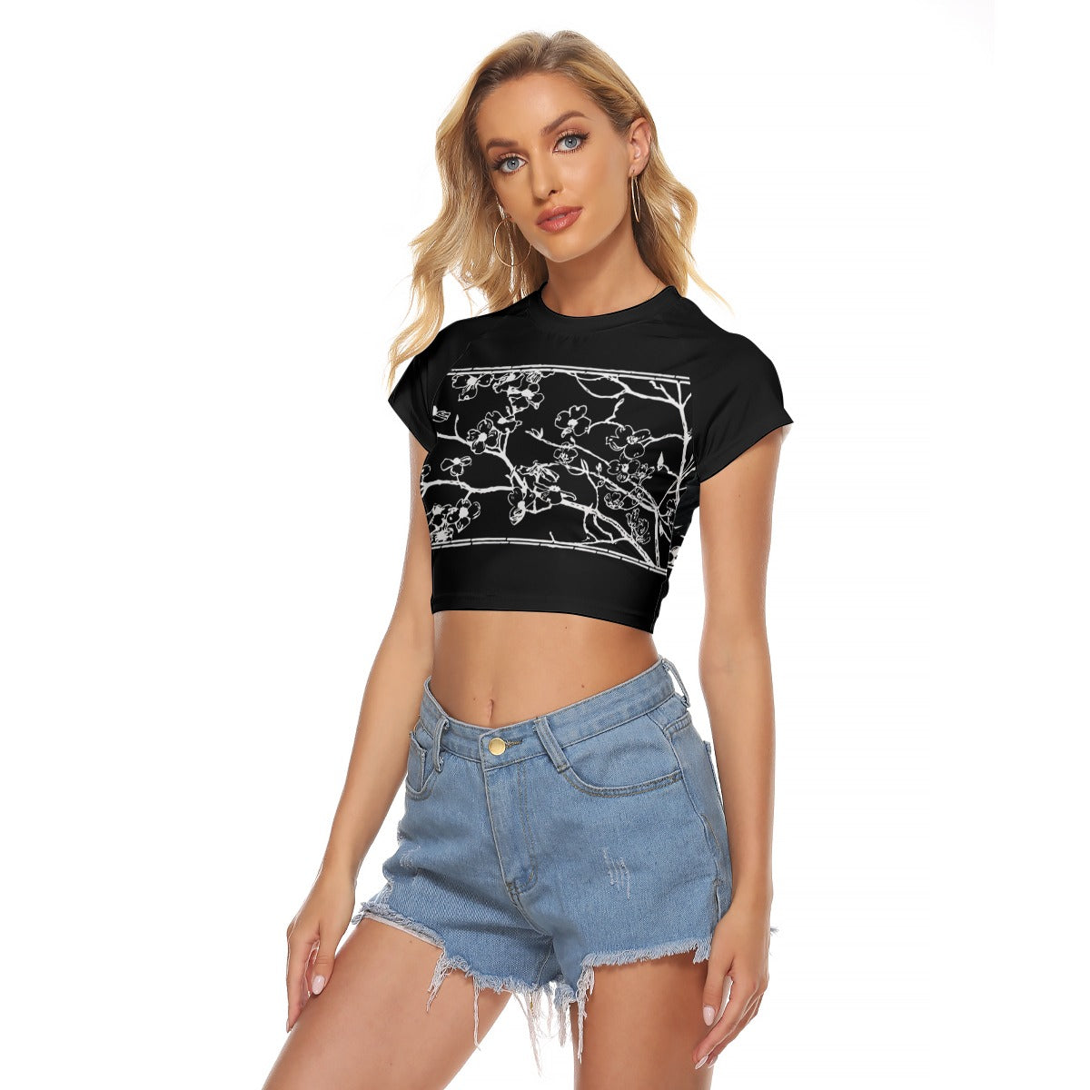 All-Over Print Women's Raglan Cropped T-shirt