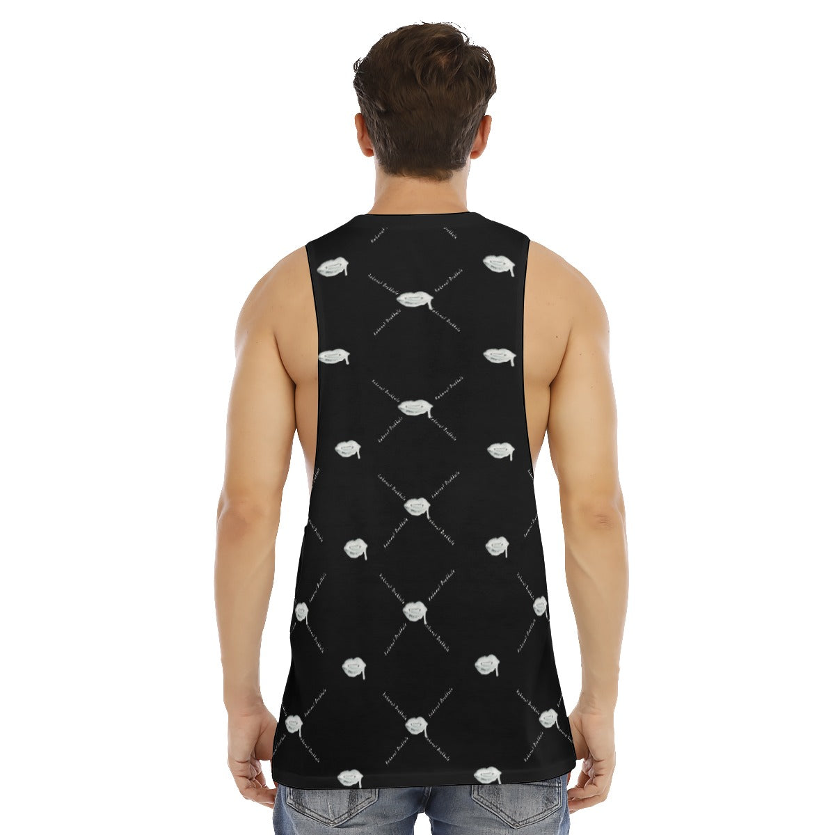 All-Over Print Men's O-neck Long Tank Top