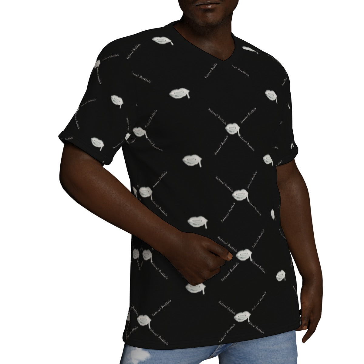 All-Over Print V-Neck T-Shirt