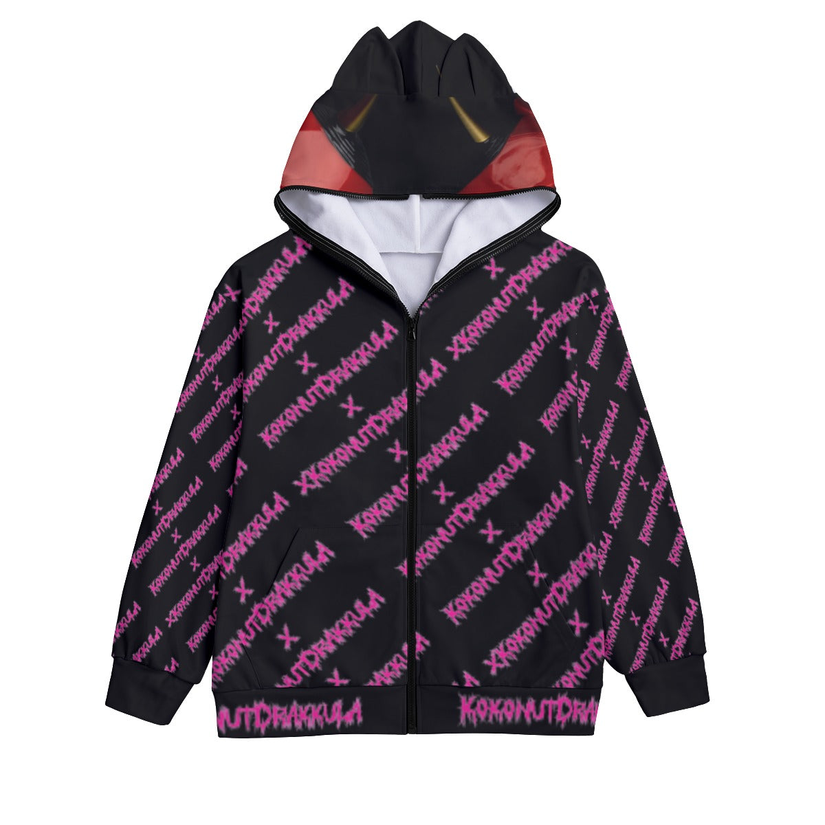 All-Over Print Unisex Pullover Hoodie With Zipper Closure