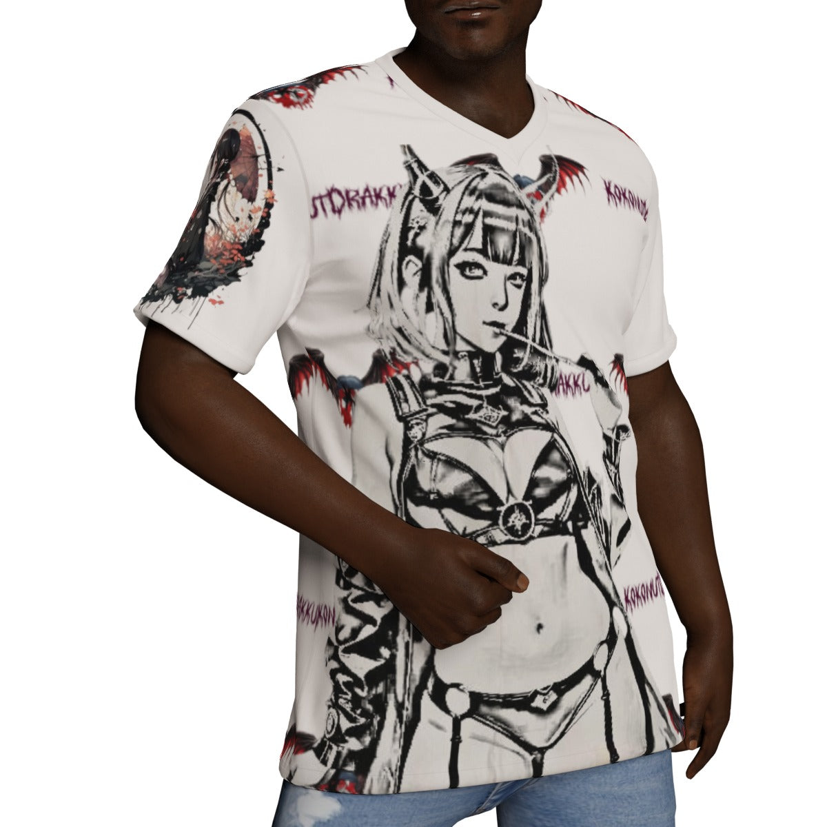 All-Over Print V-Neck T-Shirt