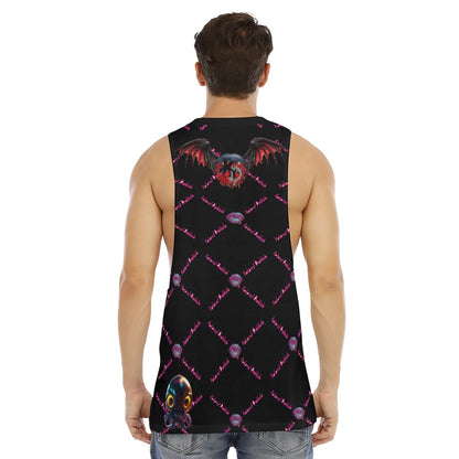 All-Over Print Men's O-neck Long Tank Top