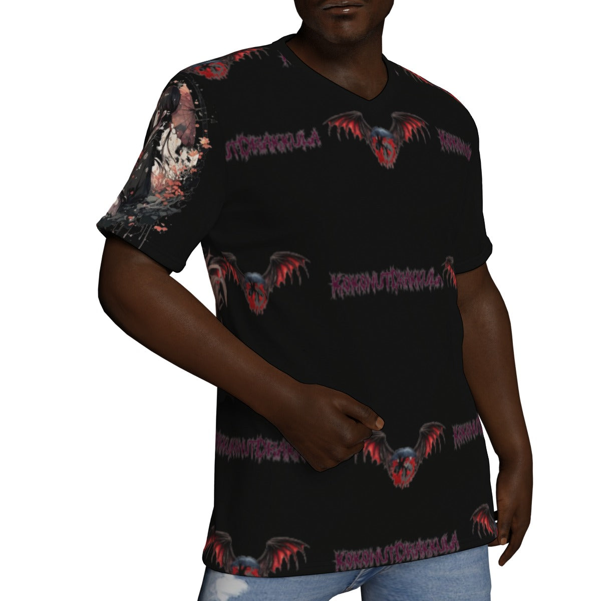 All-Over Print V-Neck T-Shirt