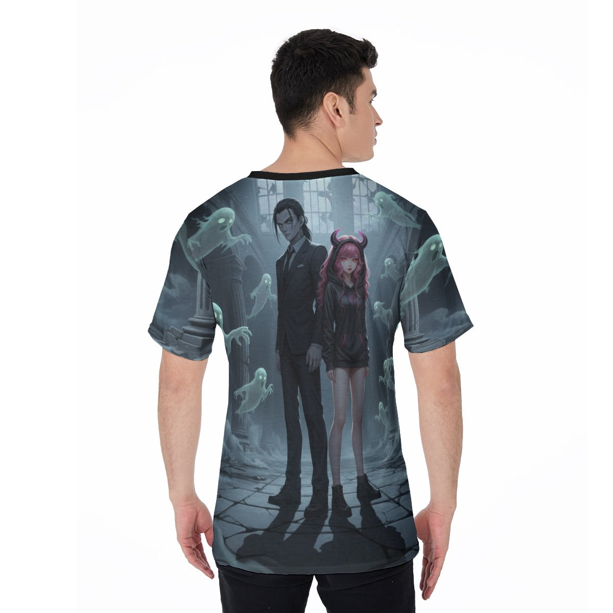 All-Over Print V-Neck T-Shirt