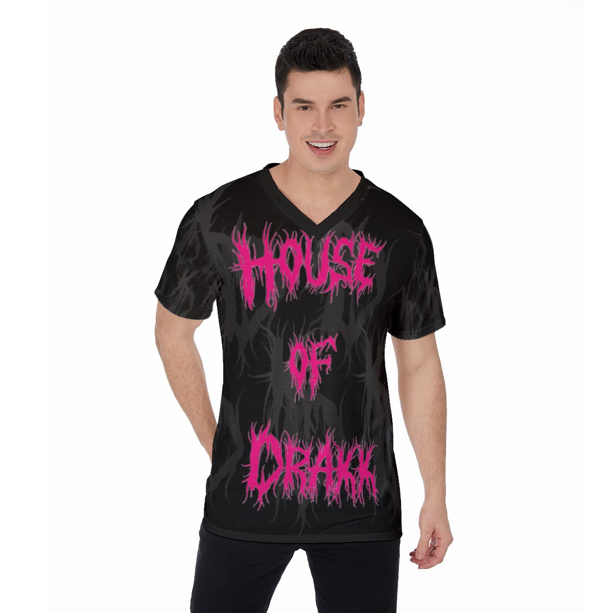 All-Over Print V-Neck T-Shirt