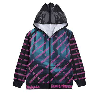All-Over Print Unisex Pullover Hoodie With Zipper Closure