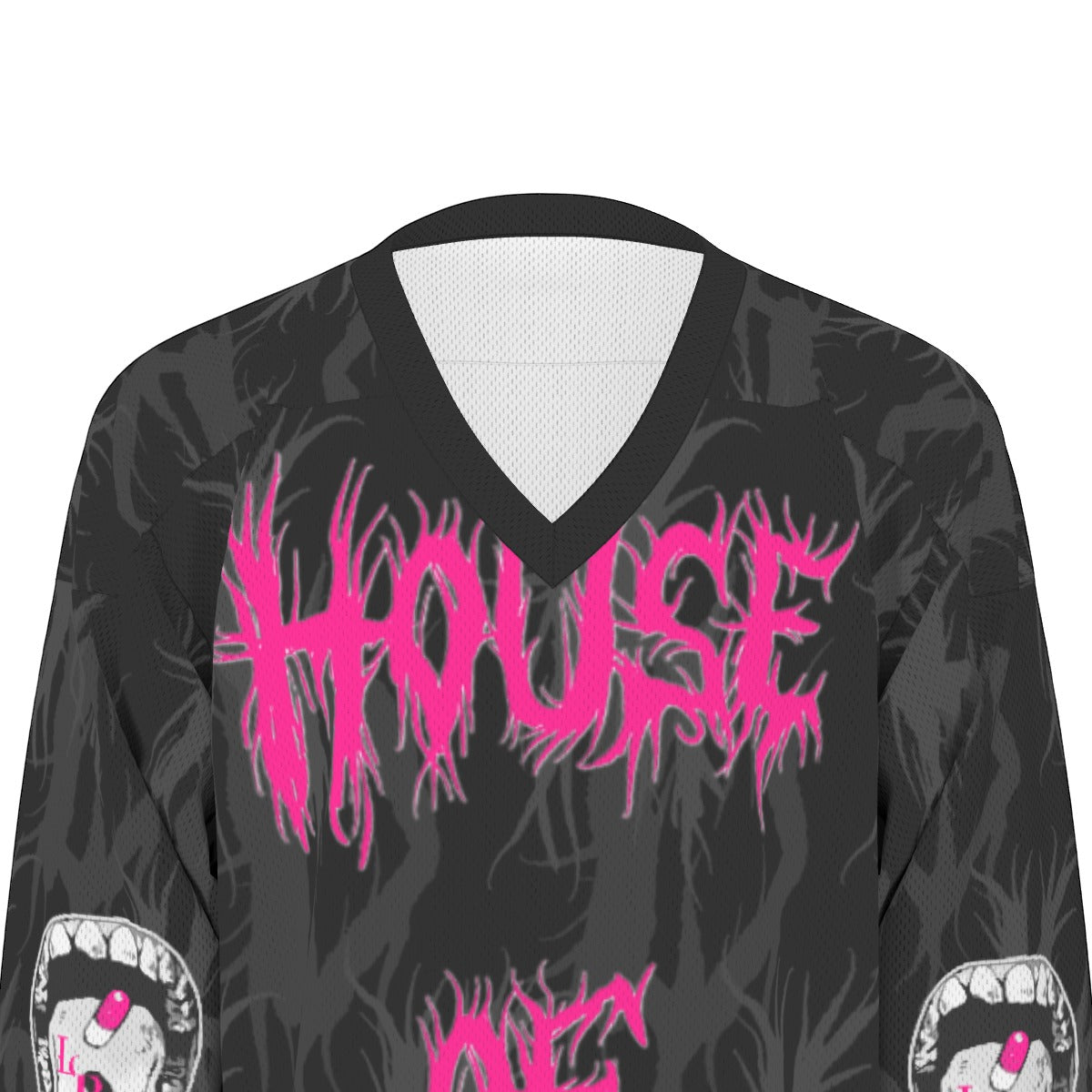 All-Over Print Men's V-neck Ice Hockey Jersey