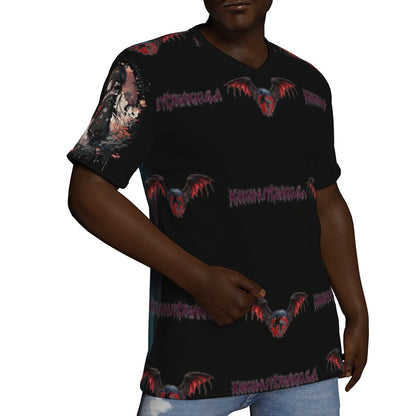 All-Over Print V-Neck T-Shirt
