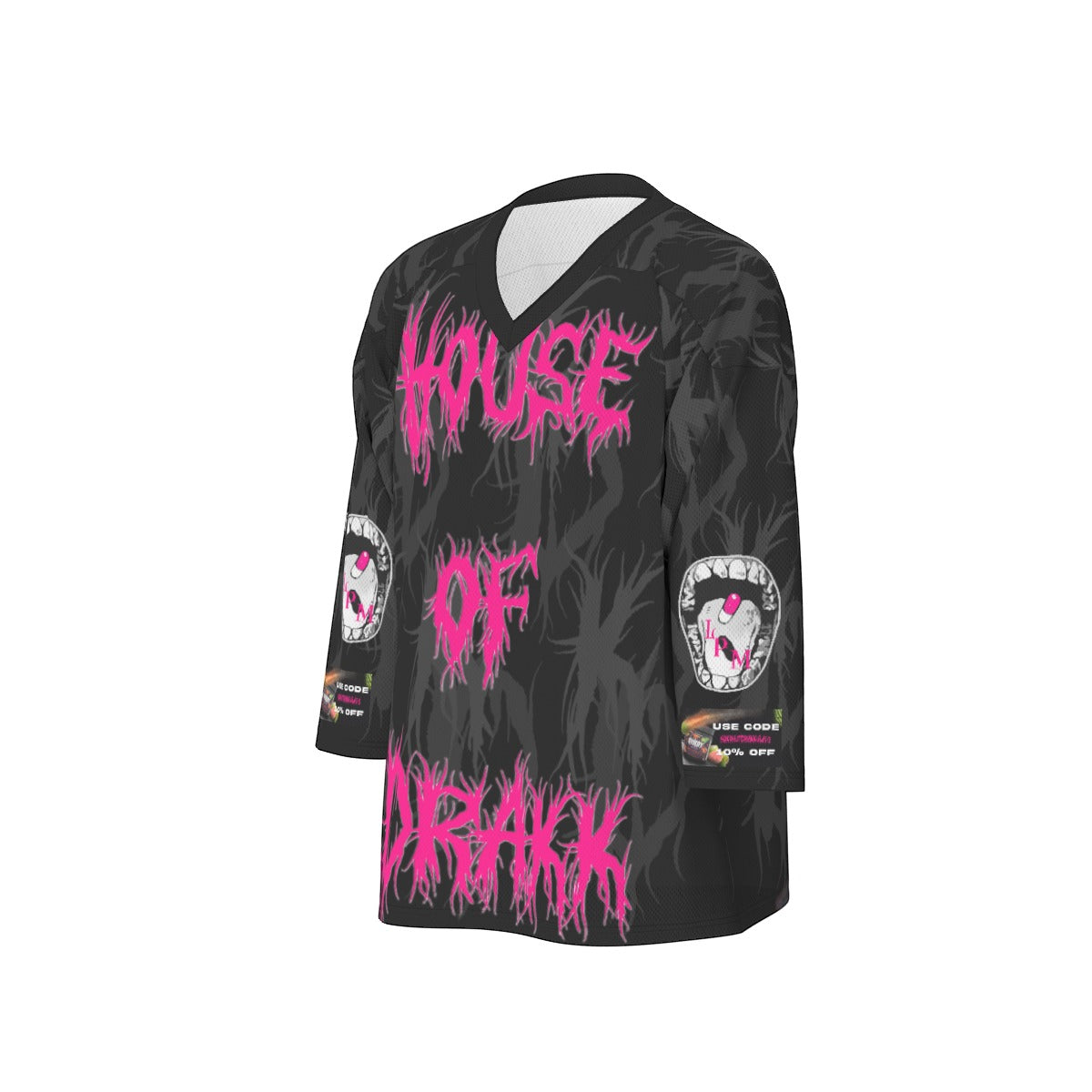 All-Over Print Men's V-neck Ice Hockey Jersey
