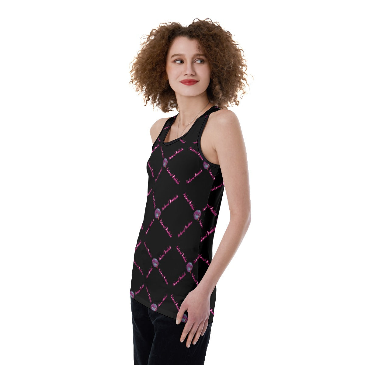 All-Over Print Women's Back Hollow Tank Top