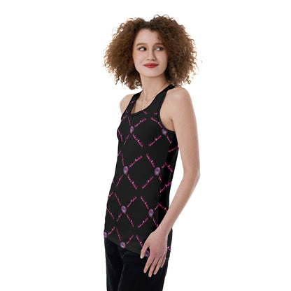 All-Over Print Women's Back Hollow Tank Top