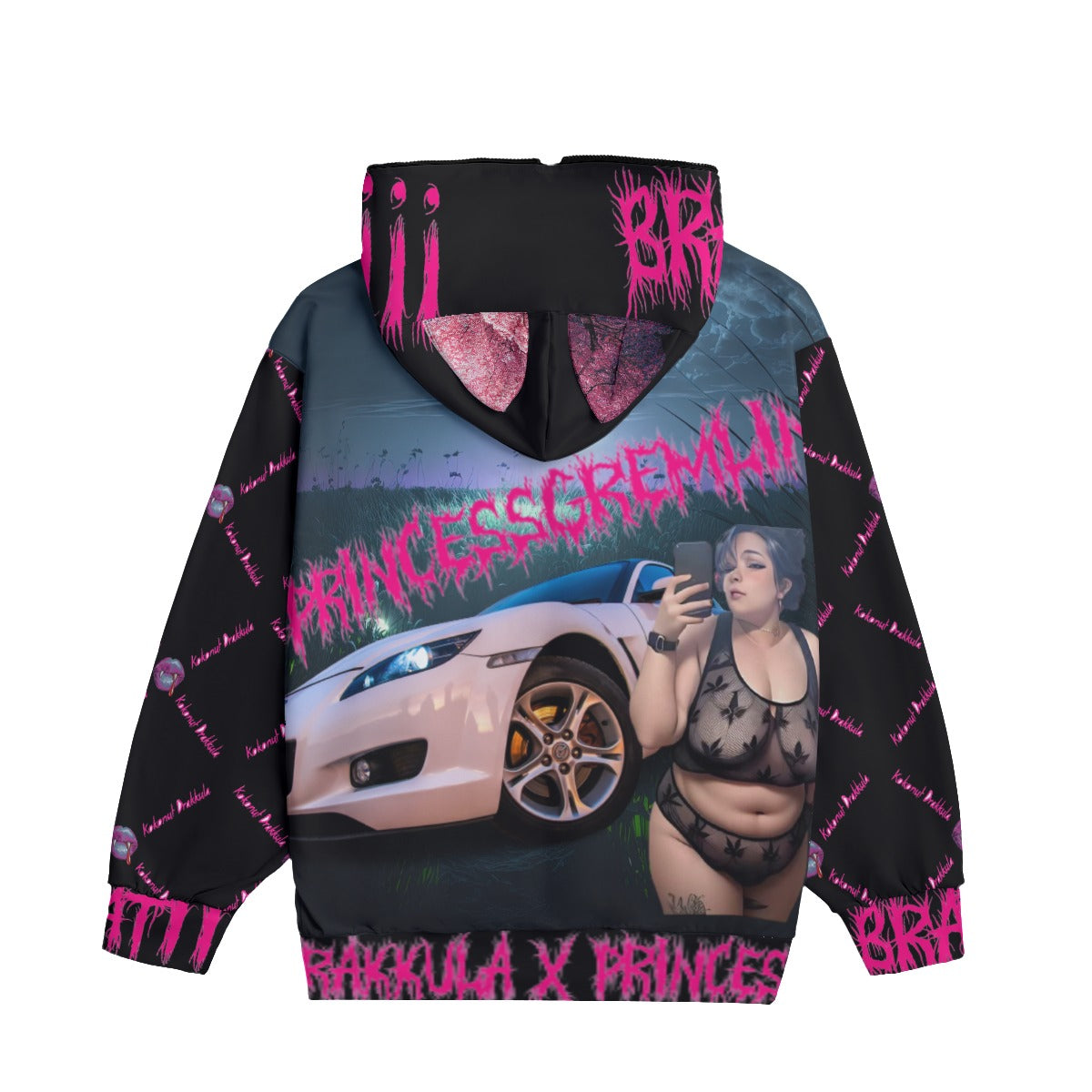 All-Over Print Unisex Pullover Hoodie With Zipper Closure