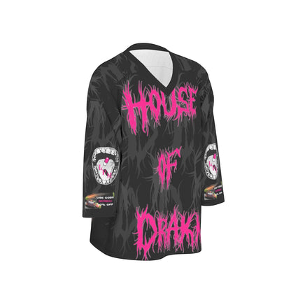 All-Over Print Men's V-neck Ice Hockey Jersey