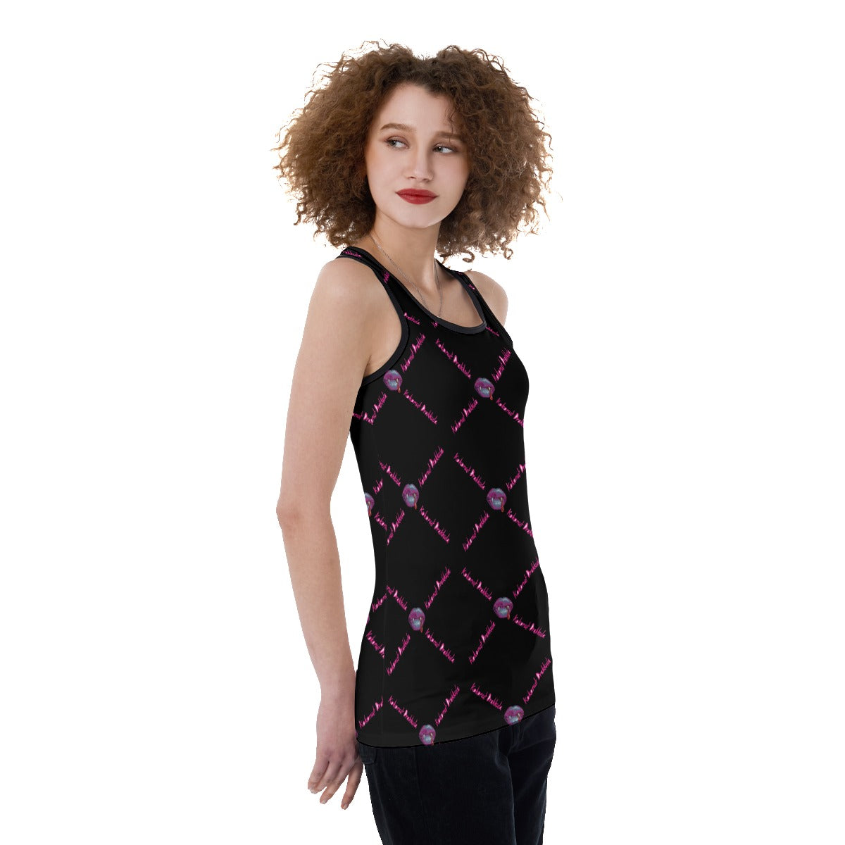 All-Over Print Women's Back Hollow Tank Top