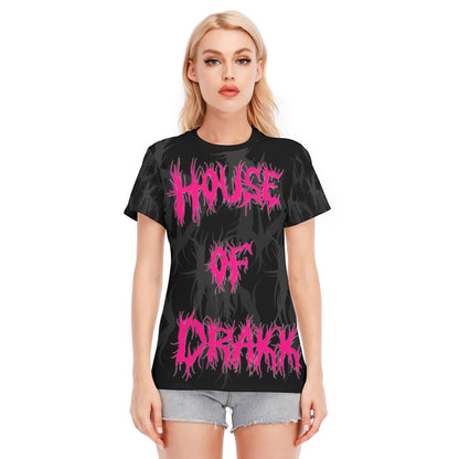 All-Over Print Women's Round Neck T-Shirt | 190GSM Cotton