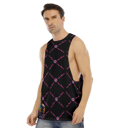All-Over Print Men's O-neck Long Tank Top